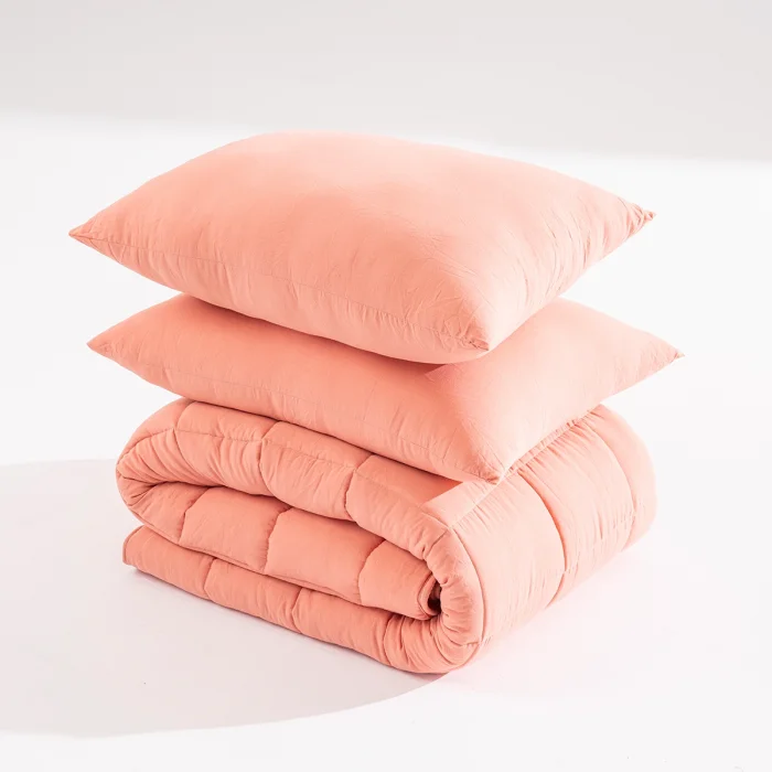 Soft Comfort Yorgan ve Yastık Uyku Seti Pembe
