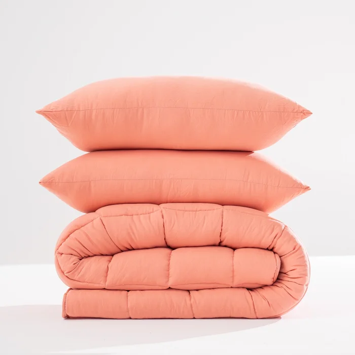 Soft Comfort Yorgan ve Yastık Uyku Seti Pembe