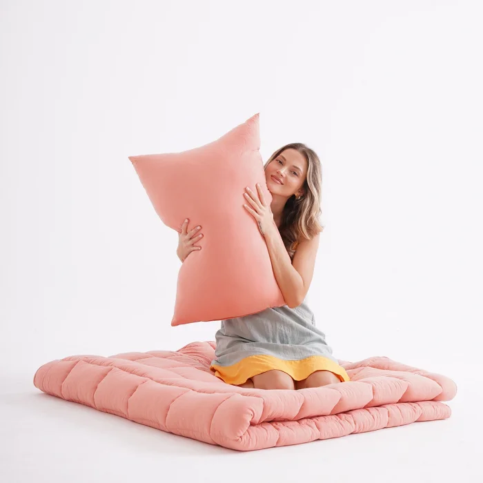 Soft Comfort Yorgan ve Yastık Uyku Seti Pembe