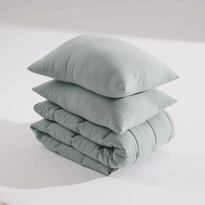 Soft Comfort Yorgan ve Yastık Uyku Seti Toz Mavi