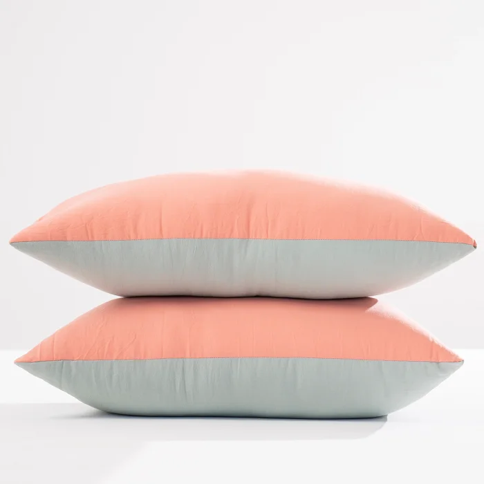 Toz Mavi & Pembe Double Face Mikrojel Yastık