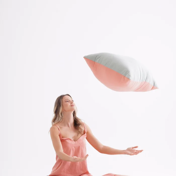 Toz Mavi & Pembe Double Face Mikrojel Yastık