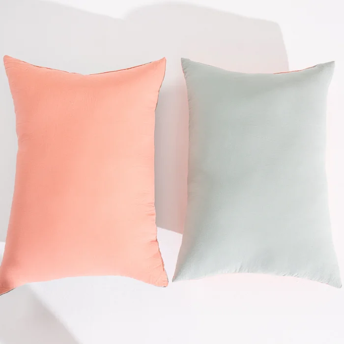 Toz Mavi & Pembe Double Face Mikrojel Yastık