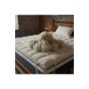 %100 Merinos Kuzu Yünü Yatak Pedi – Pamuk Kumaş | Isı-Nem Dengeleyici, Doğal Konfor - Çift Kişilik