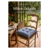 Pastello Pofidik Sandalye Minderi 40x40 Bağcıklı 4 Puntolu Silikon Dolgulu Pamuk Bahçe Balkon Tekli
