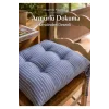 Pastello Pofidik Sandalye Minderi 40x40 Bağcıklı 4 Puntolu Silikon Dolgulu Pamuk Bahçe Balkon Tekli