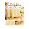 Pastello 2li Sandalye Minderi 40x40 Bağcıklı Pofidik Pamuk Yıkanabilir Silikon Dolgulu Bahçe Balkon