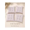 Pastello 4lü Sandalye Minderi 40x40 Bağcıklı Pofidik Silikon Dolgulu Yıkanabilir Bahçe Balkon