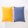 Lacivert & Sarı Double Face Mikrojel Yastık