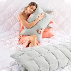 Soft Comfort Yorgan ve Yastık Uyku Seti Toz Mavi