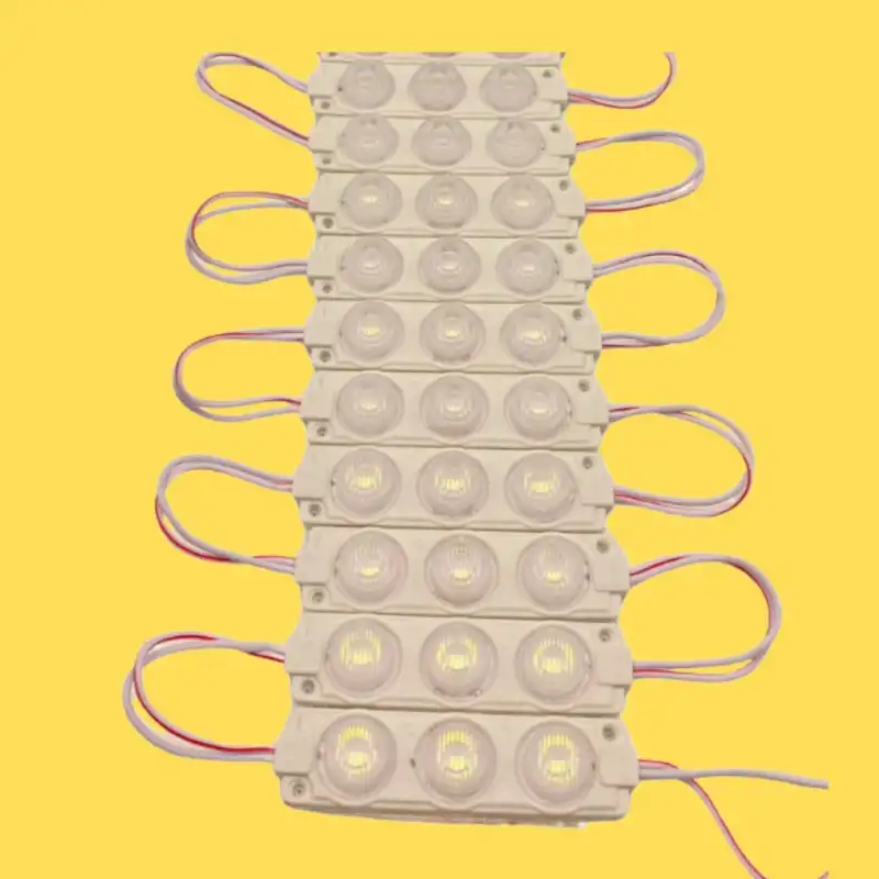 10 Adet 12 Volt 3 Watt 3 Lensli Günışığı 3030 SMD Led Modül IP65