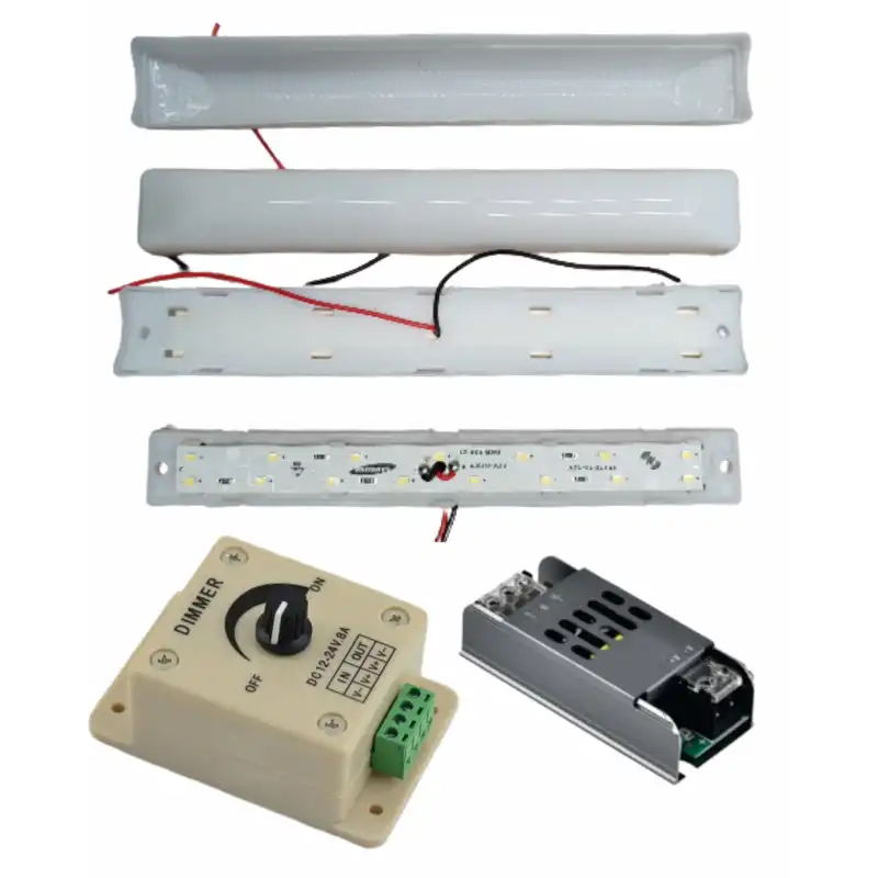 10 Adet 12 Volt 4 Watt 6500K Beyaz Işık Samsung Ledli Pergola Manuel Dimmer 5A Slim Trafo Set