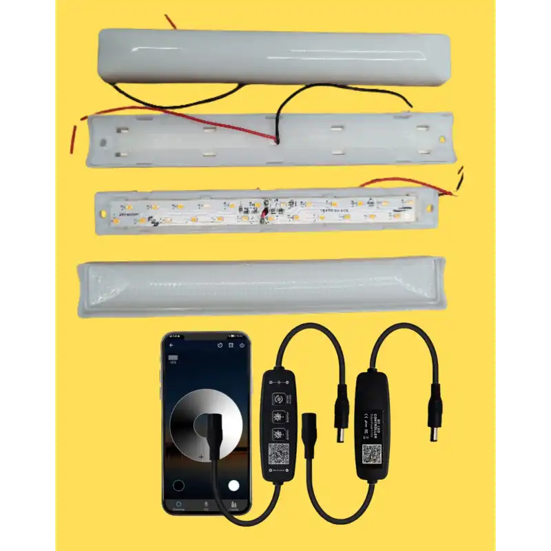 10 Adet 24 Volt 4 Watt 3000K Günışığı Samsung Ledli Pergola Bluetooth Telefon Kontrollü Dimmer Set