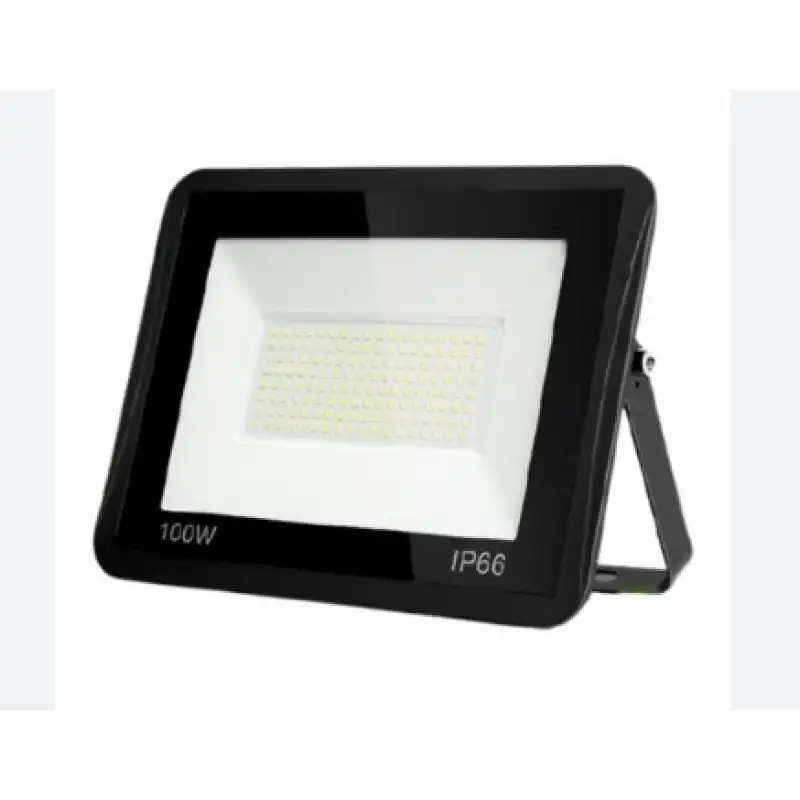 12-24 Volt 100 Watt Siyah Slim Kasa 6500K Beyaz Işık IP 65 Led Projektör