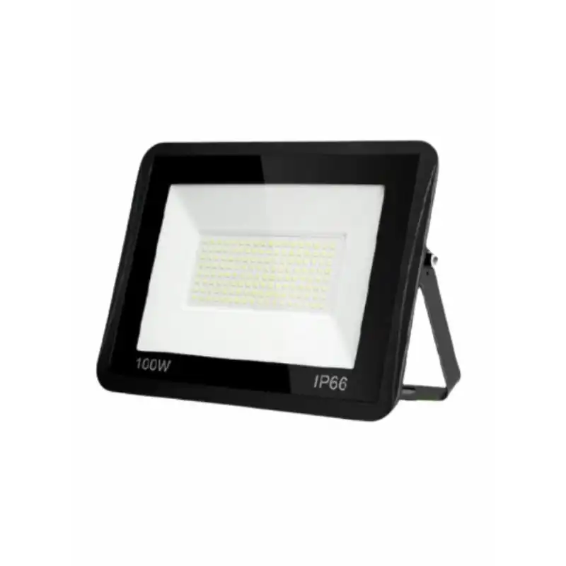 100 Watt Siyah Slim Kasa 6500K Beyaz Işık IP65 Led Projektör