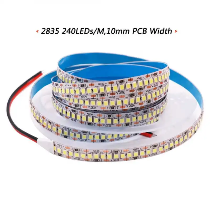 12 Volt 2835 SMD 240 Led 10mm Kırmızı Işık İç Mekan 5 Metre Şerit Led