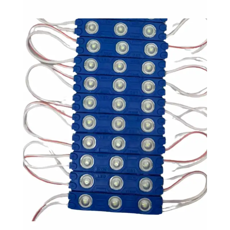 12 Volt 1.2 Watt 3 Lensli Mavi 2835 SMD Led Modül IP65 10 Adet Modül