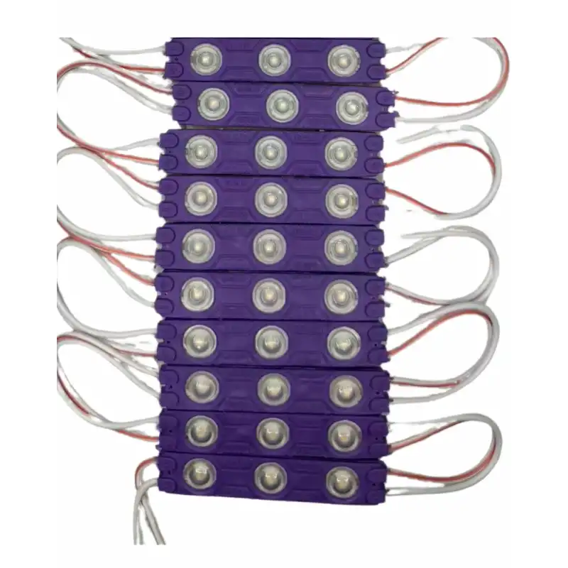 12 Volt 1.2 Watt 3 Lensli Mor 2835 SMD Led Modül IP65 10 Adet Modül
