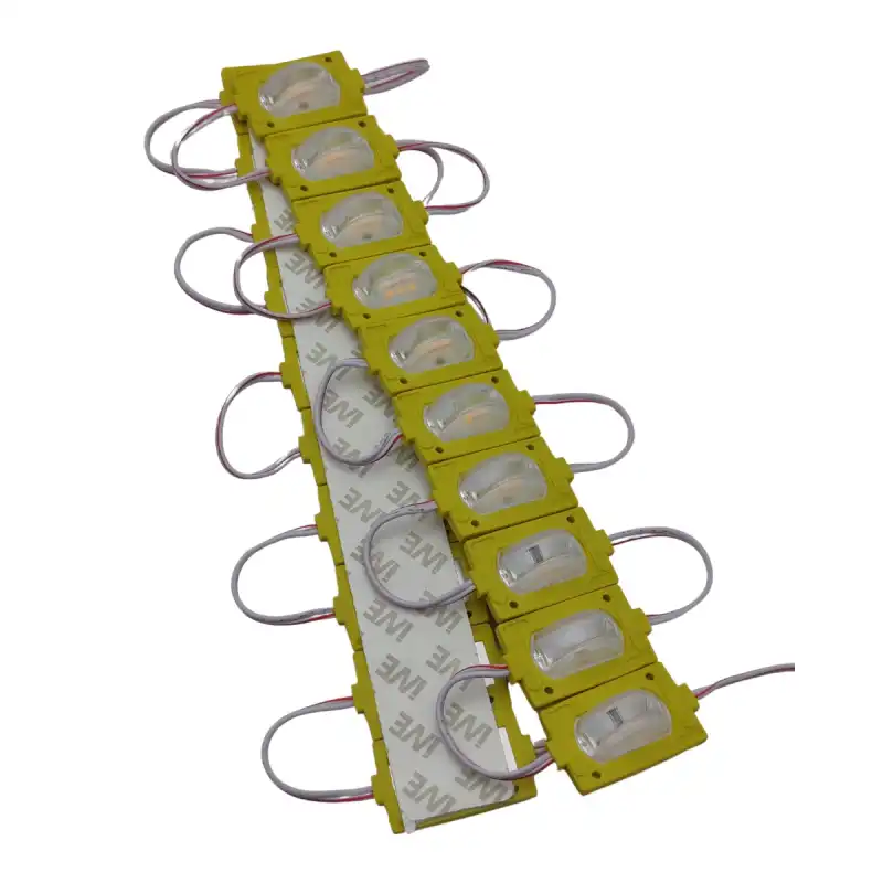 12 Volt 1.2 Watt Dar Açılı Tek Lensli Amber Sarı Led Modül IP65 10 Adet Modül