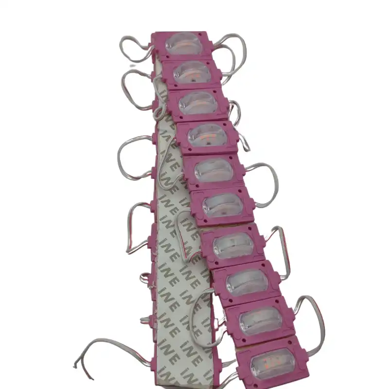 12 Volt 1.2 Watt Dar Açılı Tek Lensli Pembe Led Modül IP65 10 Adet Modül