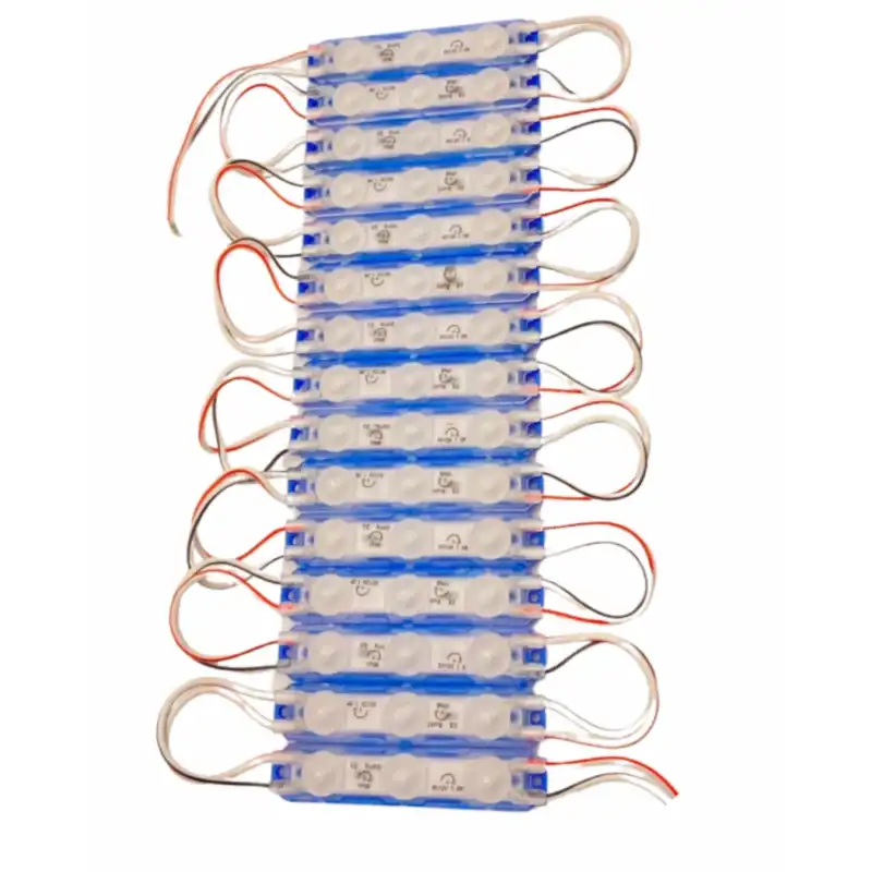 20 Adet 12 Volt 1.5 Watt 3 Lensli Mavi 2835 SMD Led Modül IP65 Modül