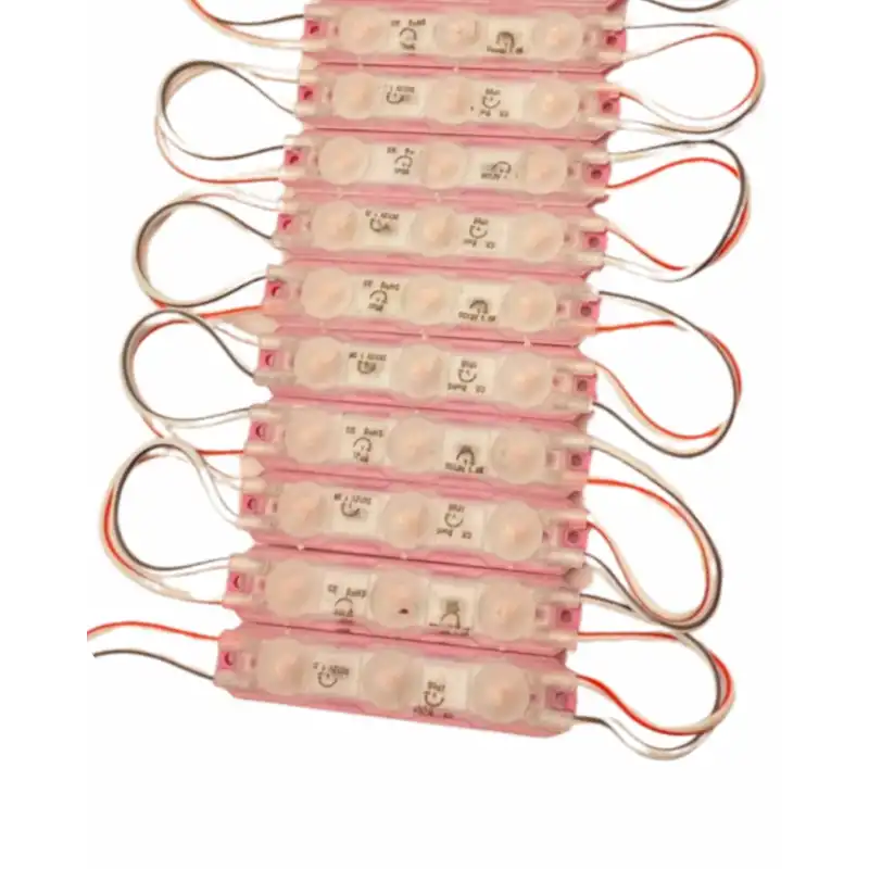 12 Volt 1.5 Watt 3 Lensli Pembe 2835 SMD Led Modül IP65 10 Adet Modül