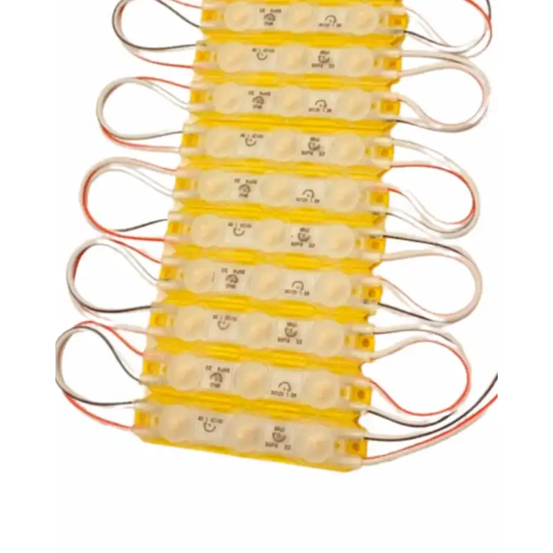 12 Volt 1.5 Watt 3 Lensli Sarı Amber 2835 SMD Led Modül IP65 10 Adet Modül