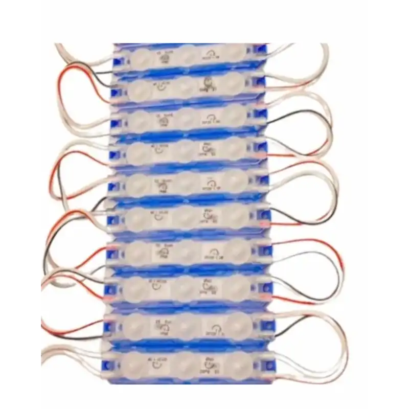 12 Volt 1.5 Watt 3 Lensli Turkuaz 2835 SMD Led Modül IP65 10 Adet Modül