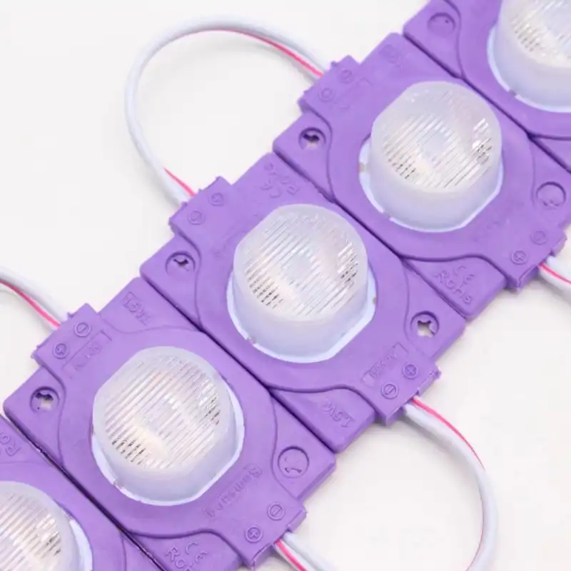 12 Volt 1.5 Watt Tek Lensli Mor 3030 Led Modül IP65 10 Adet Modül