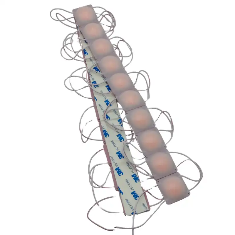 12 Volt 2 Watt Yeni Model Kırmızı Cob Led Modül IP65 10 Adet Modül