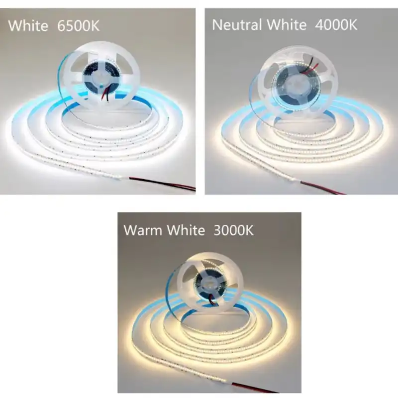 12 Volt 2835 SMD 240 Led 10mm 3 Renk 6500K-4000K-3000K İç Mekan 5 Metre Şerit Led