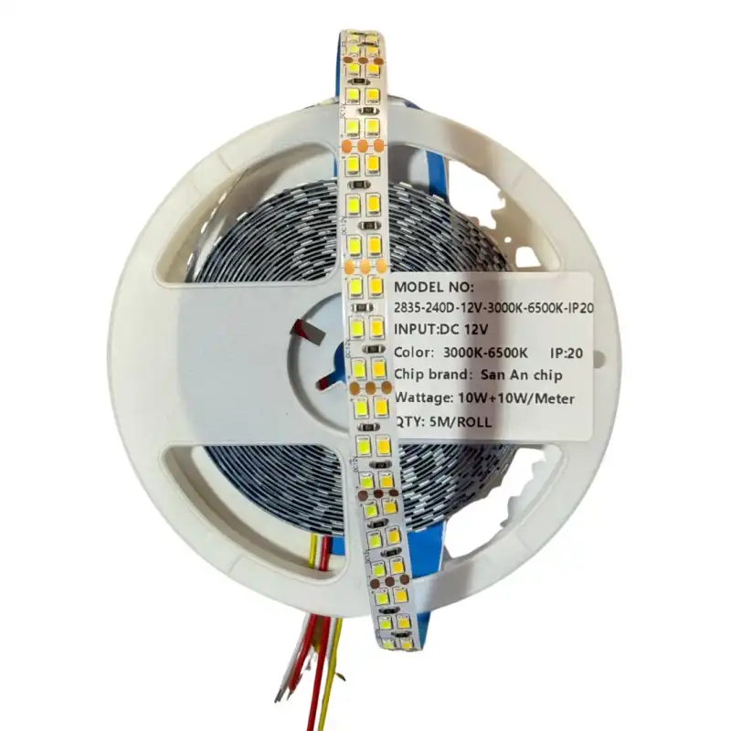 12 Volt 2835 SMD 240 Led 10mm 3 Renk 6500K-4000K-3000K İç Mekan 5 Metre Şerit Led