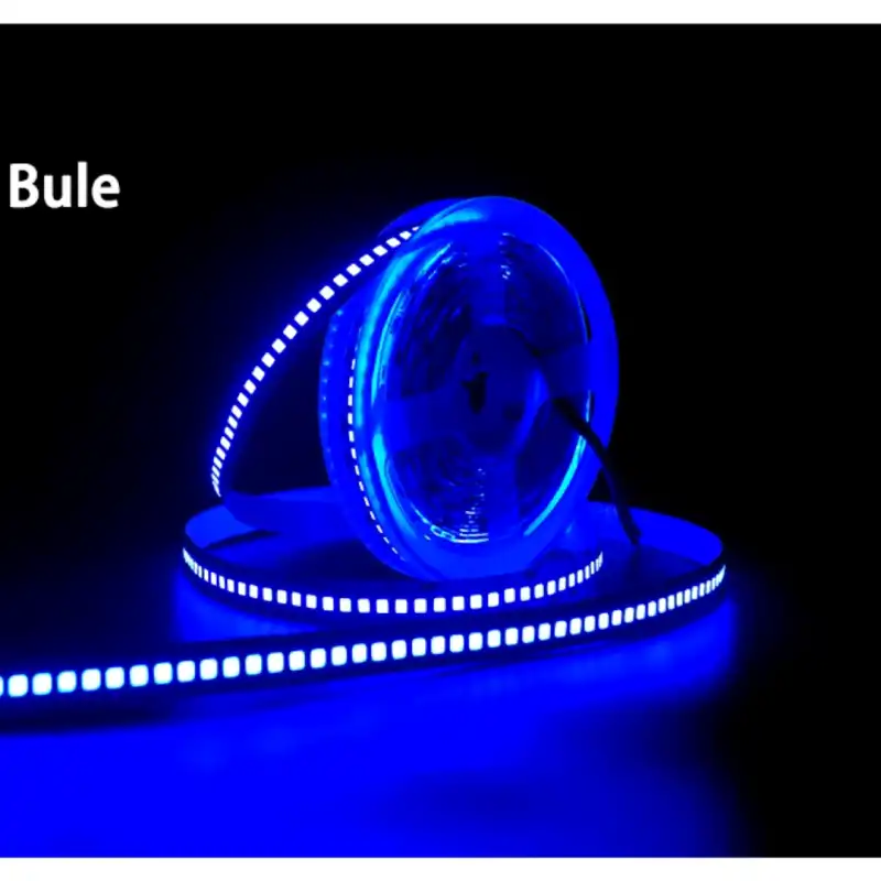 12 Volt 2835 SMD 240 Led 10mm Mavi Işık İç Mekan 5 Metre Şerit Led