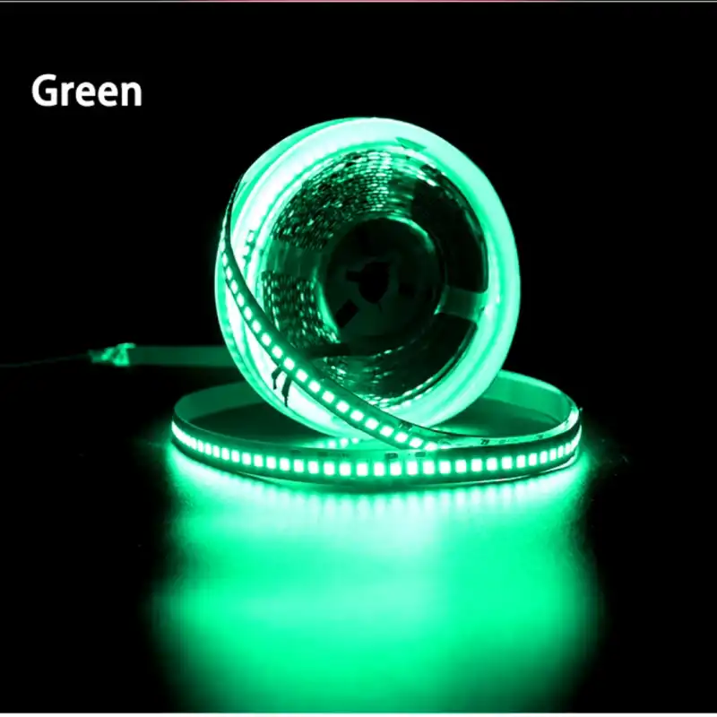 12 Volt 2835 SMD 240 Led 10mm Yeşil Işık İç Mekan 5 Metre Şerit Led