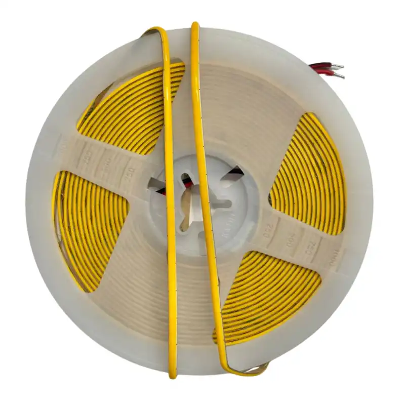 12 Volt 3 mm 400 Ledli Esnek Cob Şerit Amber İç Mekan 5 Metre