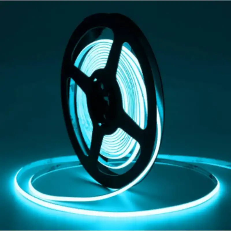 12 Volt 3 mm 400 Ledli Esnek Cob Şerit Turkuaz İç Mekan 5 Metre