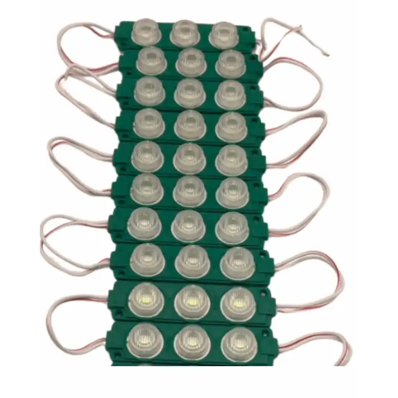 12 Volt 3 Watt 3 Lensli Yeşil 3030 SMD Led Modül IP65 10 Adet Modül