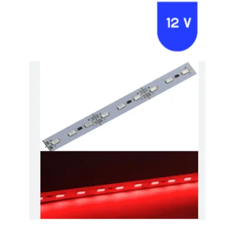 12 Volt 5630 Ledli Kırmızı Işık 72 Ledli Alüminyum Çubuk Bar 1 Metre