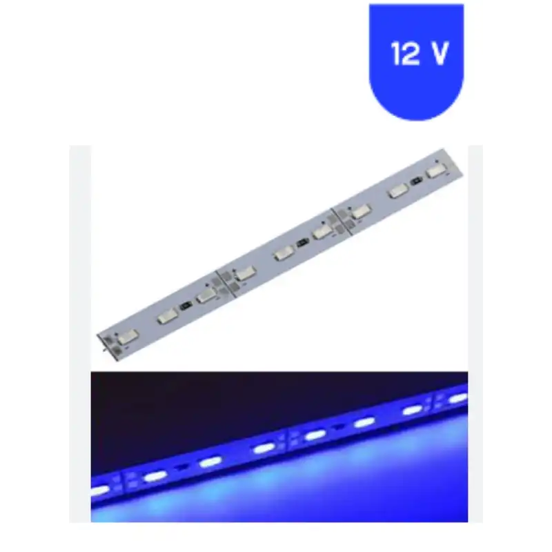 12 Volt 5630 Ledli Mavi Işık 72 Ledli Alüminyum Çubuk Bar 1 Metre