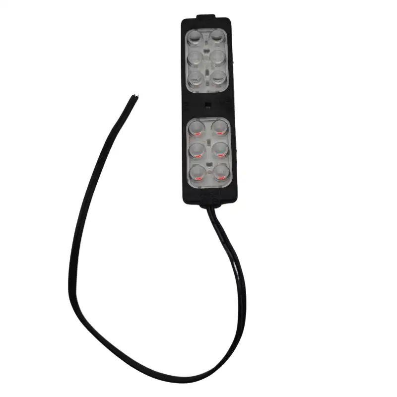 12 Volt 6 Watt 12 Ledli 104x26 mm Animasyonlu Amber-Amber Çakar Modül 5 Adet