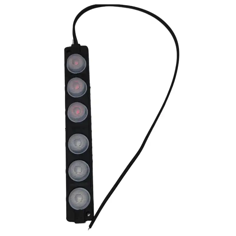 12 Volt 6 Watt 6 Ledli 136x20 mm Animasyonlu Kırmızı - Mavi Çakar Modül 5 Adet