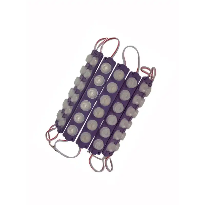 12 Volt 6 Watt 6 Lensli Mor 3030 SMD Led Modül IP65 10 Adet Modül