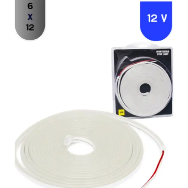 12 Volt 6x12 mm Esnek Neon Led Pixel 5 metre