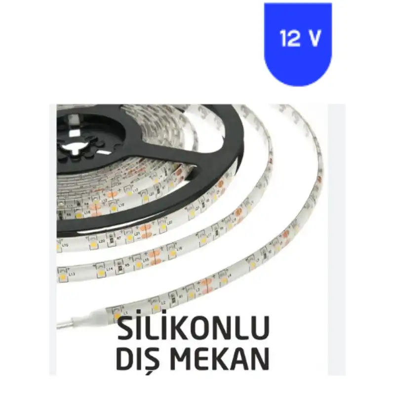 12 Volt 8 mm 4040 SMD 6500 K Beyaz Dış Mekan 60 Ledli 5 Metre Şerit Led