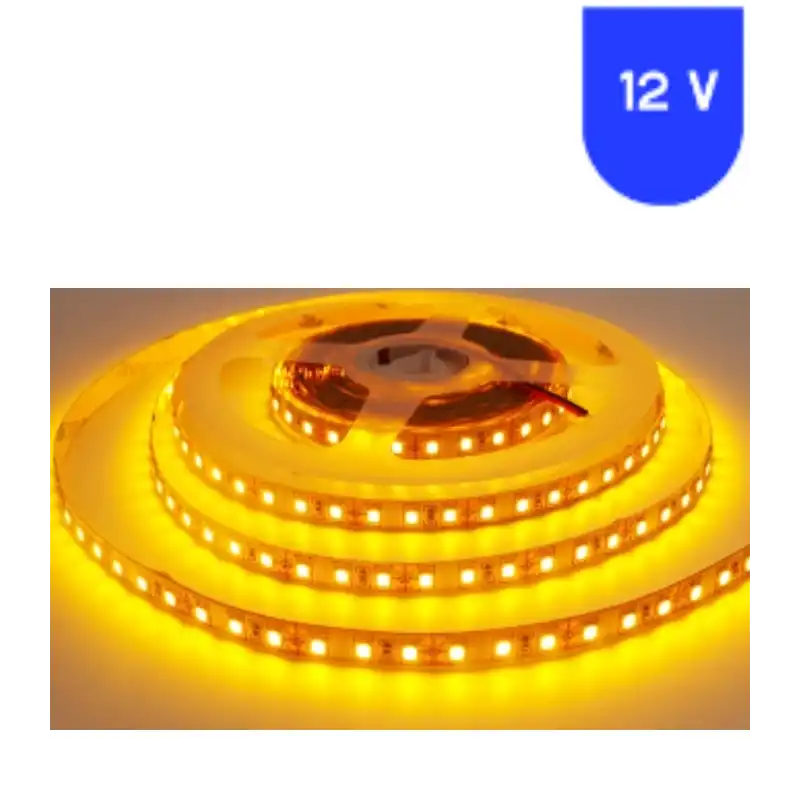 12 Volt 8 mm 4040 SMD Amber Sarı İç Mekan 60 Ledli 5 Metre Şerit Led