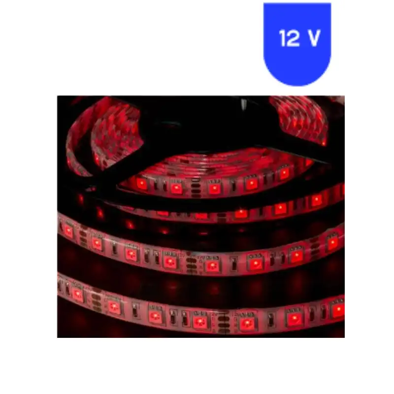 12 Volt 8 mm 4040 SMD Kırmızı Dış Mekan 60 Ledli 5 Metre Şerit Led