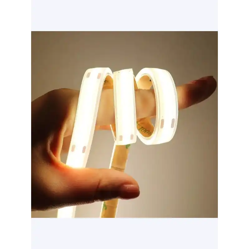 12 Volt 8 mm 480 Ledli Esnek Cob Şerit 6500 K Beyaz Dış Mekan IP68 5 Metre