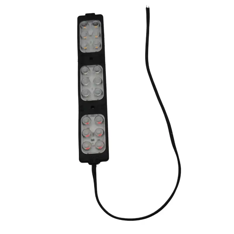 12 Volt 9 Watt 18 Ledli 155x26 mm Animasyonlu Kırmızı - Mavi-Amber Çakar Modül 5 Adet