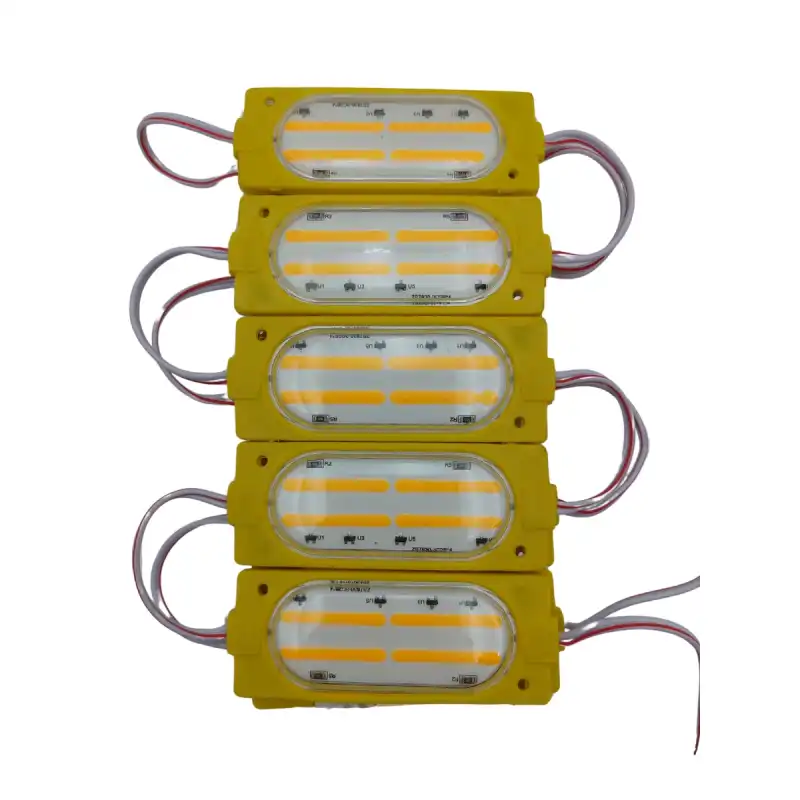 12 Volt Cob Ledli Animasyonlu Amber-Sarı Çakar Modül 5 Adet