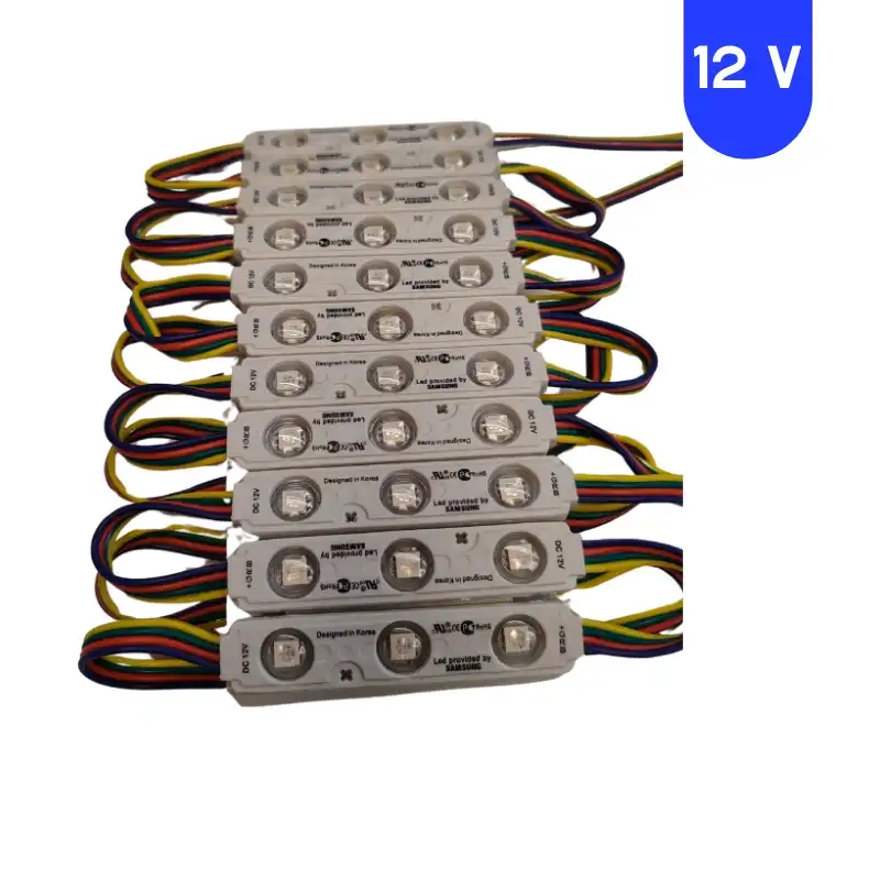 12 Volt Samsung 0.72 Watt 3 Lensli Rgb Led Modül IP65 10 Adet Modül